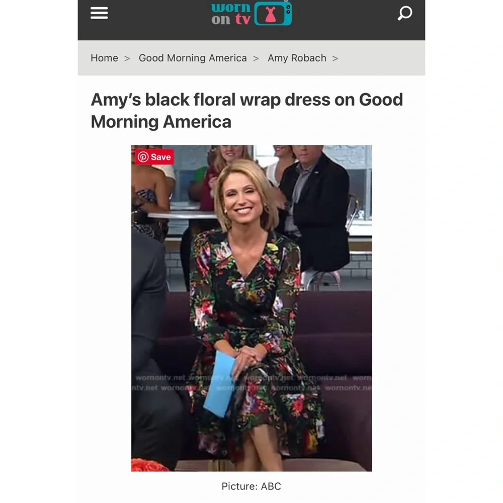 Alice + Olivia Abney Floral Black Red Collared Midi Dress - Picture 7 of 16
